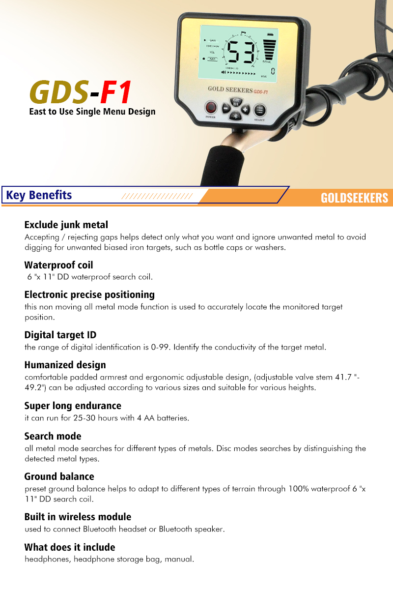 gds f1 metal detector 10